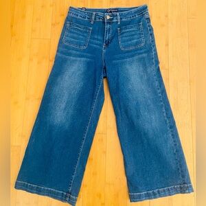 Our Republic for All High Rise Cropped Wide-Leg Blue Jeans Size Women’s 10